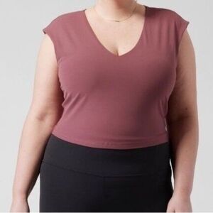 Athleta NWOT mauve vita free crop tee size 3X